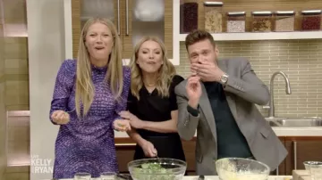 A.L.C. black blouse worn by Kelly Ripa in LIVE with Kelly and Ryan