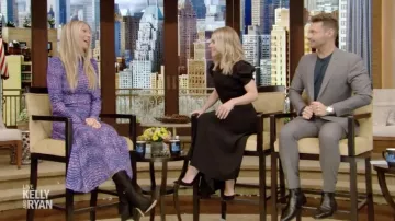 Gianvito Rossi Suede Point Toe Pump worn by Kelly Ripa on LIVE with Kelly and Ryan Jan 9, 2019