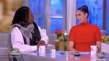 A.L.C. Caplan Slit Midi Dress usado por Abby Huntsman en The View 9 de enero de 2019