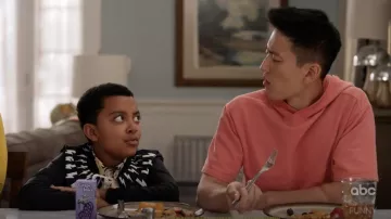 Neil Barrett Lightning Bolt Print Bomber Jacket worn by Rory Banks (Devin Try Campbell) in Single Parents (S01E11)