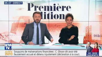 La sudadera negra de hombro con cremallera de Virginie Sainsily en la primera edición de Bfm tv del 08/01/2019