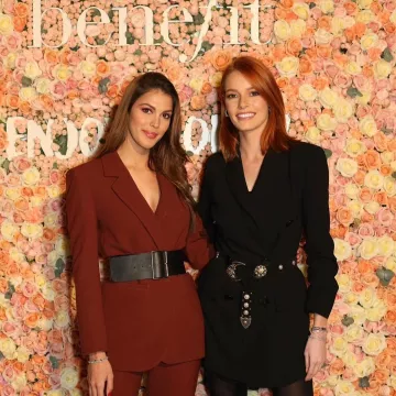 Belt in suede with studs and rhinestones Maëva Coucke on the account instagram @maevacouckeoff