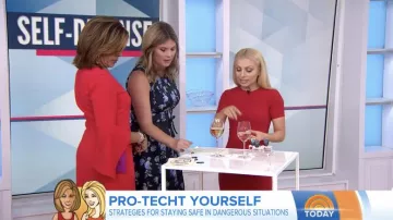 Badgley Mischka Contrast Bell Sleeve Dress worn by Hoda Kotb on Today