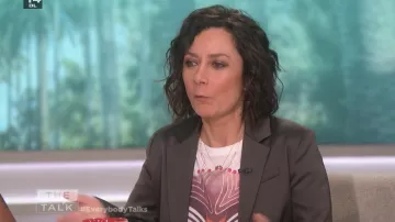 Chloé Eye Print Graphic Tee worn by Sara Gilbert on The Talk Jan 10, 2019