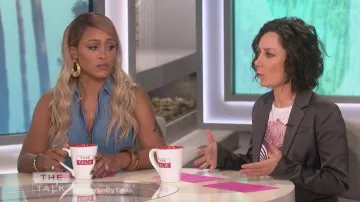 Alice + Olivia Gorgeous Sexy 70s Sleeveless Jumpsuit worn by Eve on The Talk Jan 10, 2019