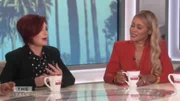 A.L.C. Kieran Belted Crop Red Jumpsuit worn by Eve on The Talk Jan 11, 2019