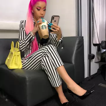 Louis vuitton Pink Monogram Handbag of Cardi B on the Instagram account  @iamcardib May 26, 2020