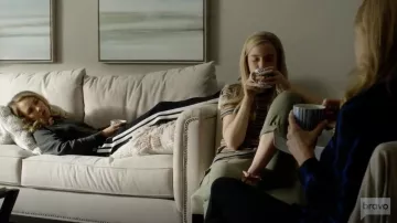 THE GREAT. The Daisy Embroidered Grey College Sweatshirt worn by Veronica Newell (Juno Temple) in Dirty John S01E08