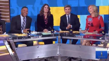 Dvf Diane Von Furstenberg Robe sur mesure porté par Lara Spencer sur Good Morning America