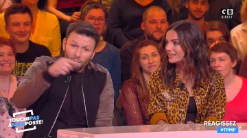 La chaqueta estampada de leopardo de Francesca Antoniotti en Touche pas à mon poste del 14/01/2019