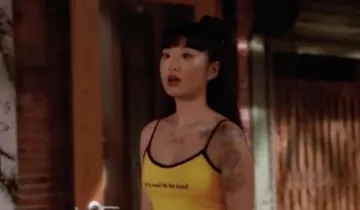 'Cool To Be Kind' Camisole Top worn by Monica (Alice Lee) in Take Two (S01E07)