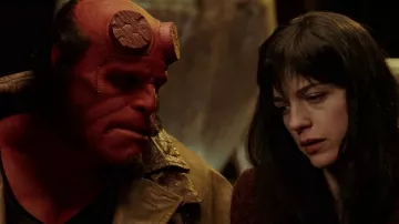 Hellboy's (Ron Perlman) shaved horns as seen in Hellboy