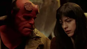 Hellboy's (Ron Perlman) shaved horns as seen in Hellboy