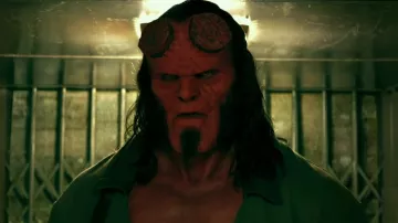 Hellboy's (David Harbour) horns as seen in Hellboy