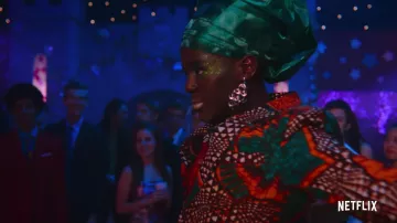 Eric's (Ncuti Gatwa) multicolor jacket as seen in Sex Education S01E07