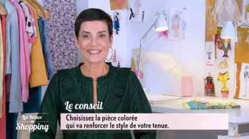 The Blouse striped ruffled Cristina Córdula in The queens of the shopping 14/01/2019