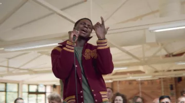 Jackson's (Kedar Williams-Stirling) varsity jacket as seen in Sex Education S01E04