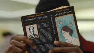 Jackson's (Kedar Williams-Stirling) book A room of one's own by Virginia Woolf as seen in Sex Education S01E04