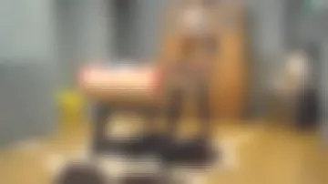 The carpet cow skin in The maison France 5 at Besançon, the 18.01.2019