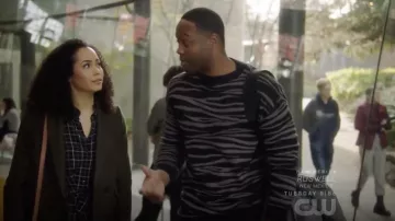 The combination black plaid Rebecca Taylor Macy Vaughn (Madeleine Mantock) in Charmed S01E10