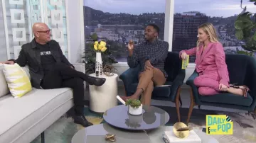 Rachel Comey Premier Mélange de Laine Moiré Pantalon Rose porté par Morgan Stewart sur E! News Quotidiennes, Des Pop