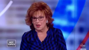 Vince Camuto Femmes Manches Longues Balayé Vérifier Chemisier porté par Joy Behar sur La Vue