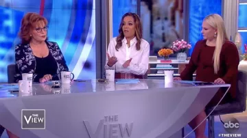 Gabriela Hearst Checked wool blend midi skirt worn by Sunny Hostin on The View