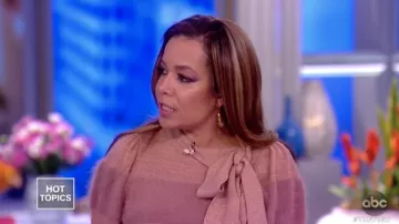 Ulla Johnson Fabia Cashmere Blend Tieneck Sweater worn by Sunny Hostin on The View