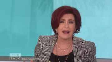Current/Elliott The Calla Blazer worn by Sharon Osbourne on The Talk January 15, 2019