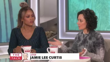 Kenzo Fitted Long Sleeve V Neck Sweater worn by Eve on The Talk January 16, 2019