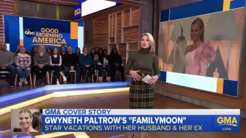 Zara Plaid Tube Jupe portée par Amy Robach sur Good Morning America