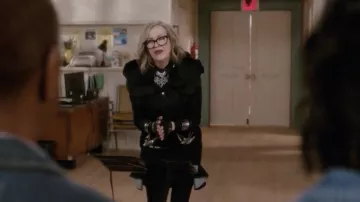 Marni Embellished neoprene miniskirt worn by Moira Rose (Catherine O'Hara) in Schitt's Creek S05E03