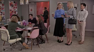Theory Double Breasted Maple Check Blazer Dress worn by Brianna Hanson (June Diane Raphael) in Grace and Frankie S05E03