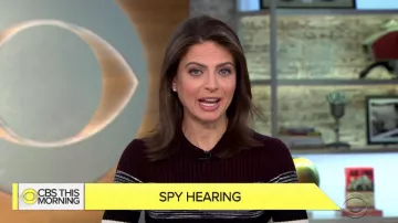 Proenza Schouler Rayé Côtes encolure ras du cou porté par Bianna Golodryga sur CBS Ce Matin