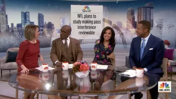 Eliza J Floral Ruched Midi Dress worn by Sheinelle Jones on Today January 22, 2019