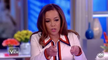 Gucci Grosgrain trimmed stretch crepe dress worn by Sunny Hostin on The View January 22, 2019