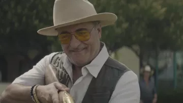 Ray-Ban Aviator Black and Yellow sunglasses worn by Laton (Andy Garcia) in The Mule