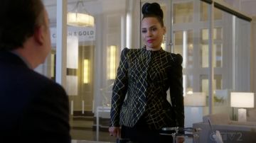 The jacket Haider Ackermann worn by Tegan Price (Amirah Vann) in Murder S05E10