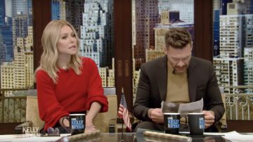 Chloé pull en Cachemire porté par Kelly Ripa sur le LIVE avec Kelly et Ryan