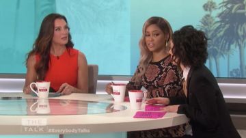 Asos snake pattern two piece sweater worn by Eve on The Talk January 24, 2019