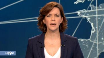 La Veste bleu marine de Nathalie Renoux dans Le 19:45 de M6 du 20/01/2019