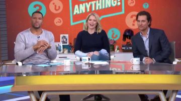 Kenzo Hybride Shirt Cavalier porté par Sara Haines sur Good Morning America