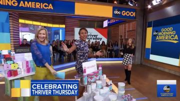 Karen Millen Off Shoulder Fitted Jumper usado por Ginger Zee en Good Morning America