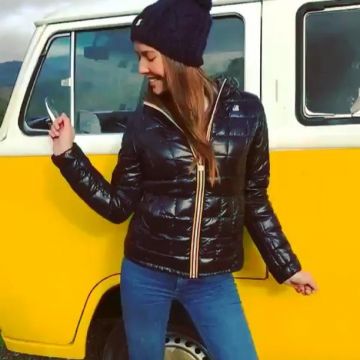 The down jacket K Way of Emilie Broussouloux on the account instagram @emiliebroussouloux