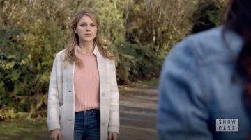 Le gilet long à carreaux Wilfred style veste porté par Kara Danvers (Melissa Benoist) dans la série Supergirl (S04E11)