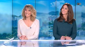 Le pull vert de Caroline Munoz dans William à midi du 25/01/2019