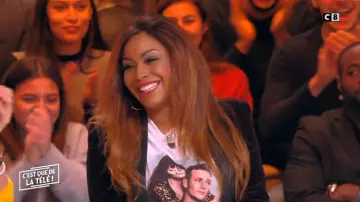 The T-shirt Beverlly Hills of Ludivine Rétory in It is that of the tv ! the 22/01/2019