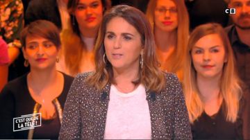 The jacket leopard of Valerie Bénaïm in It is that of the tv ! the 22/01/2019