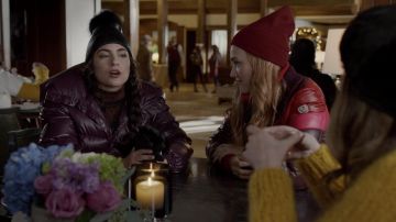 The down jacket purple Nina Ricci Crystal Jennings (Ana Brenda Contreras) in Dynasty S02E11