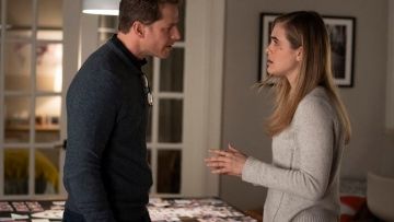 Aqua Zip Detail Donegal Cashmere Sweater worn by Michaela Stone (Melissa Roxburgh) in Manifest S01E11